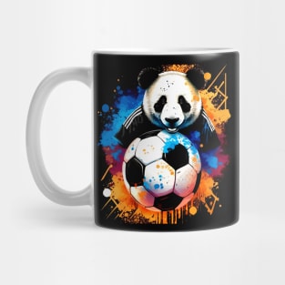 Panda Soccer Player - Soccer Futball Football - Graphiti Art Graphic Paint Mug